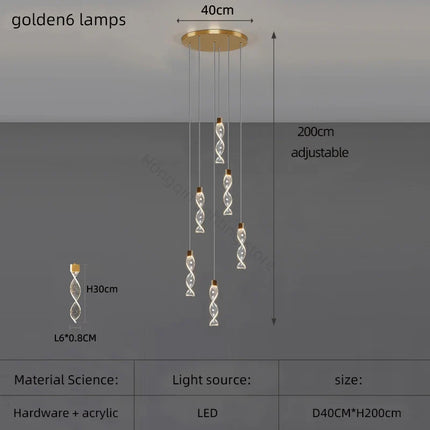 Lustre décoratif pour éclairage élégant et moderne — LZ4G7T9