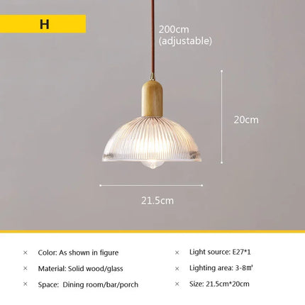 Suspension en verre au style japonais vintage pour intérieur — LZ4Q7M2