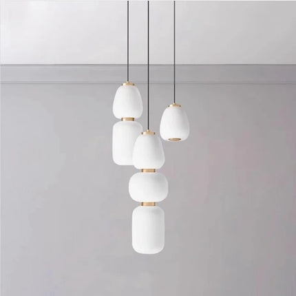 Suspension en verre laiteux pour intérieur moderne et élégant — LZ4X9T