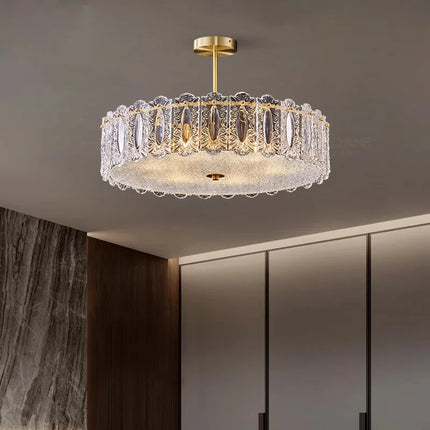 Plafonnier design en cuivre et verre pour intérieur moderne — LZ4G7N