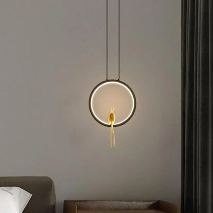 Lustre LED à anneau pour décoration intérieure et extérieure moderne — LZ4X9P