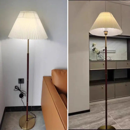 Lampadaire LED nordique avec abat-jour en tissu pour intérieur — LZ4X9P