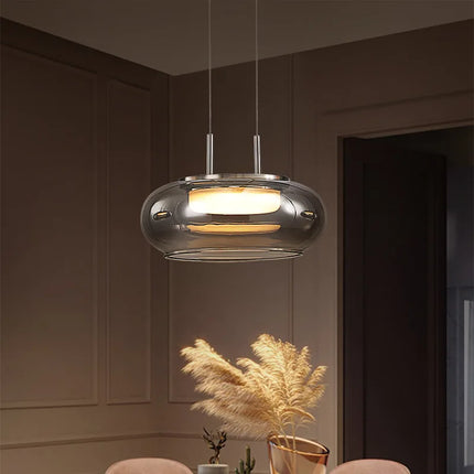 Suspension LED en verre avec cordon réglable pour intérieur — LZ4X9J