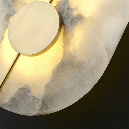 Applique murale LED en marbre et cuivre doré style nordique moderne — LZ4X9P2