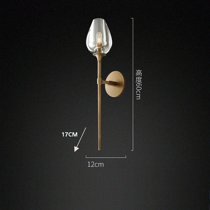 Applique murale LED décorative en laiton et cristal pour intérieur — LZ4X9T2