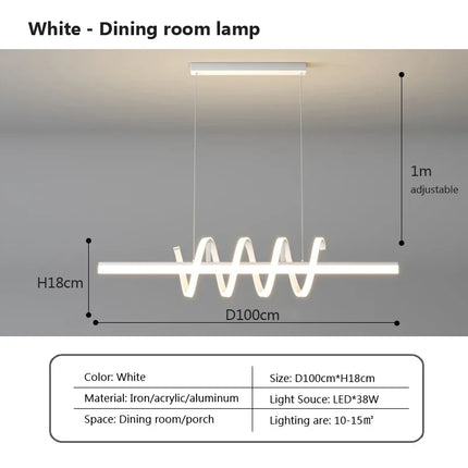 suspension LED design moderne pour restaurant