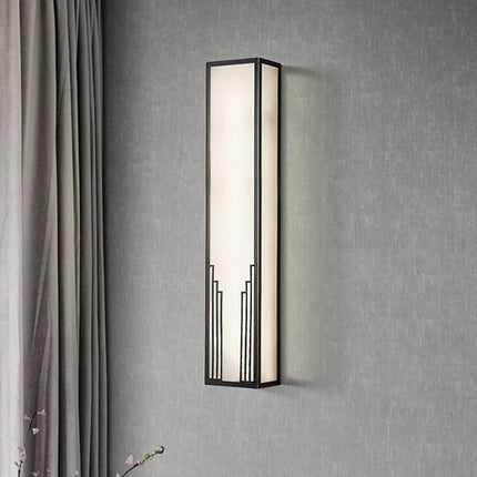Applique murale en marbre et cuivre style chinois pour hôtel — LZ4X9P2