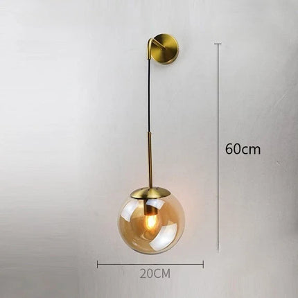 Applique murale rétro en verre au design nordique lumineux — LZ4X9T2
