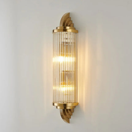 Applique murale moderne en acier inoxydable et cristal — LZ4N7Q2