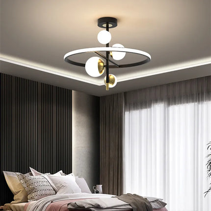 Plafonnier LED à anneau pour décoration intérieure moderne — LZ7XQ9