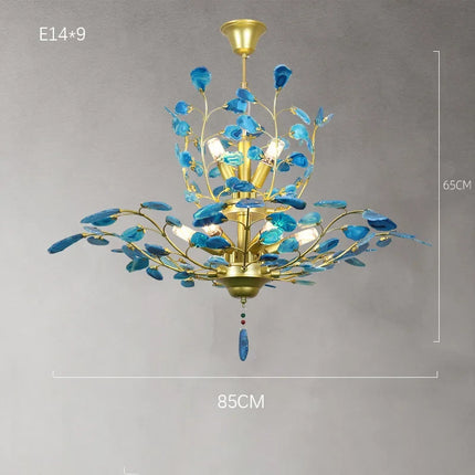 lustre led en agate naturelle idéal pour décoration romantique