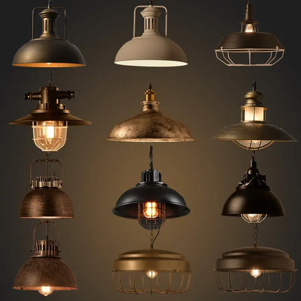 Suspension vintage style industriel avec ampoule LED E27 pour cuisine et bar — LZ4X9P2