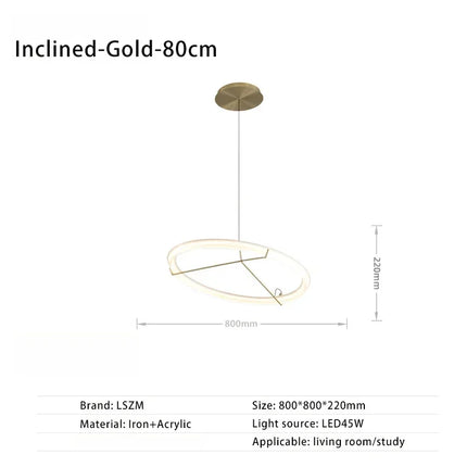 Suspension LED design nordique en acrylique décoratif — LZ4X9T2