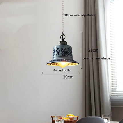 Suspension LED simple en céramique au design moderne — LZ4X9P