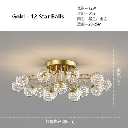 Lustre LED moderne en fer pour loft élégant — LZ4D9X2