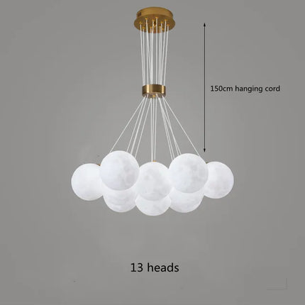 Lustre suspension boule en verre imprimé 3D planète lune — LZ4X9P