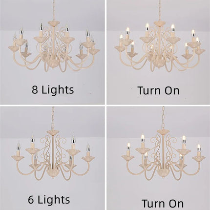 Lustre rétro en fer forgé style campagnard américain pour intérieur — LZ4X9P