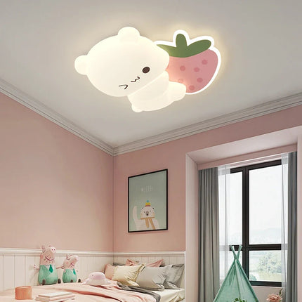 Plafonnier LED enfant motif ours et fruits cartoon — LZ4X9JQ