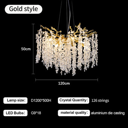 Lustre LED en cristaux au design moderne pour intérieur — LZ4XJ9