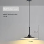 Lampe à suspension noire / C.A. 220 V-240 V / Lumière chaude