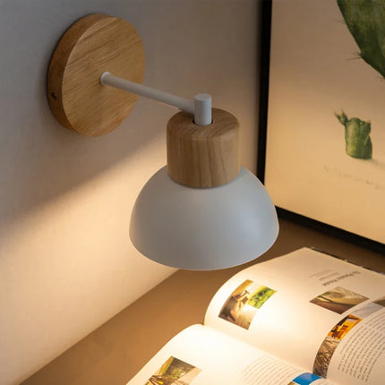 Applique murale moderne en bois et fer pour intérieur — LZ4M9Q2F