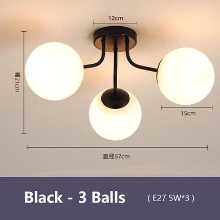 Suspension LED en verre style nordique pour intérieur — LZ4X9P