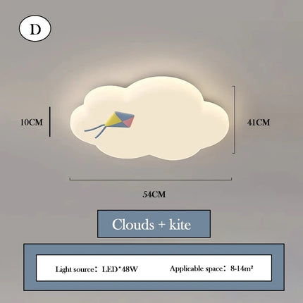 Plafonnier créatif en forme de nuage pour chambre d'enfant chaleureuse — LZ7QX2
