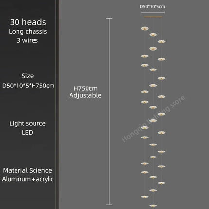 Lustre LED pour éclairage intérieur décoratif moderne — LZ4X9T
