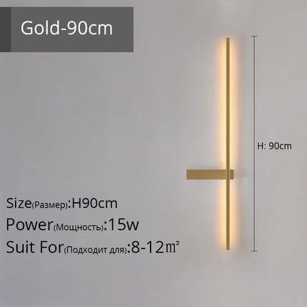 Applique murale LED en aluminium au design minimaliste pour intérieur — LZ4X9T2