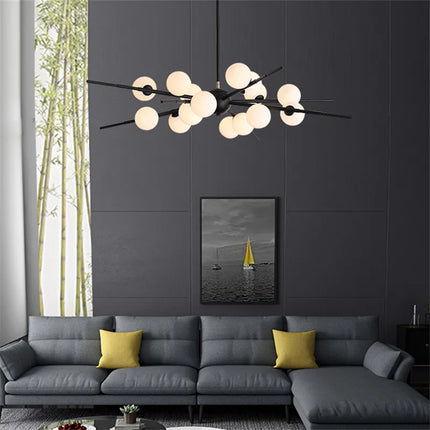 Lustre boule en verre design Bauhaus pour éclairage moderne — LZ4X9T