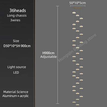 Lustre LED moderne pour intérieur élégant et contemporain — LZ4X9P