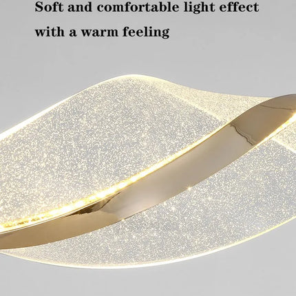 Lustre LED moderne style nordique forme vague pour salon et restaurant — LZ4X9T2