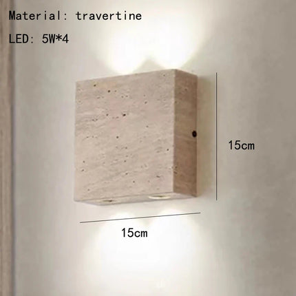 Applique murale LED en pierre naturelle 3000K pour ambiance chaleureuse — LZ4X9T2