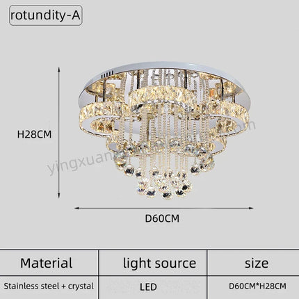 Plafonnier en cristal au design moderne pour éclairage élégant — LZ4X9T
