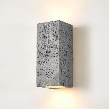 Applique murale LED carrée style wabi-sabi en ciment pour intérieur — LZ4X9T2