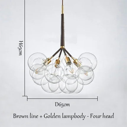 Lustre en verre à bulles pour décoration intérieure — LZ4X9P2