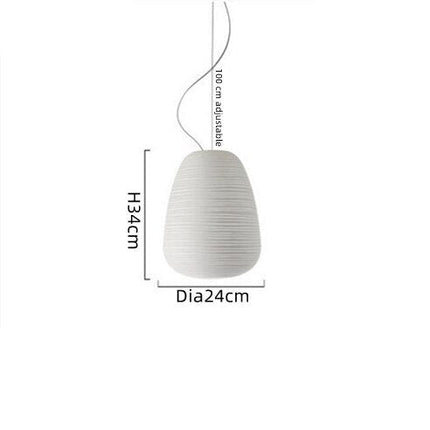 Suspension LED en verre blanc laiteux Caligari design — LZ4X9M