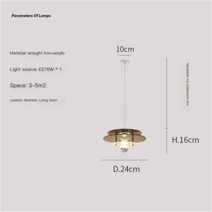 Lustre suspension arc-en-ciel soucoupe volante rétro pour bar ou restaurant — LZ4X9T