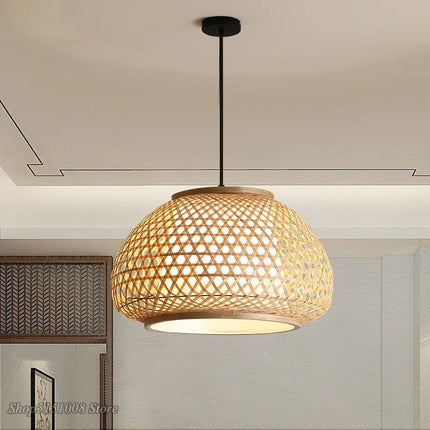 Suspension décorative en bambou tricoté à la main — LZ4X9T