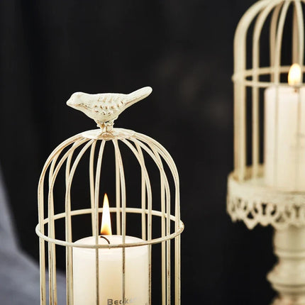 Lustre cage à oiseaux rétro pour mariage et dîner romantique — LZ4N7Q