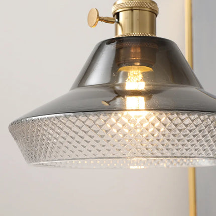 Suspension élégante en noyer et verre cuivre pour intérieur — LZ4X9P