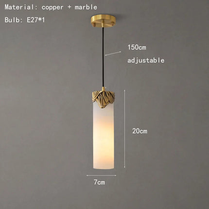 Suspension en marbre naturel et cuivre laiton — LZ4QJ7M9