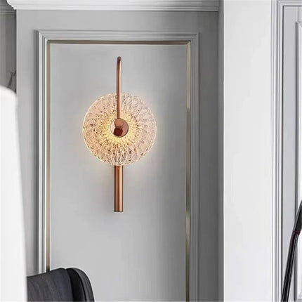 Applique murale LED ronde en verre pour éclairage artistique de luxe — LZ4P9XJ