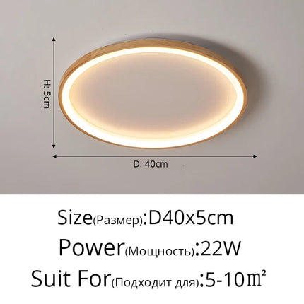 Plafonnier LED au design japonais pour entrée et couloir — LZ4X9P2