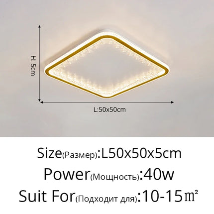 Plafonnier LED moderne avec télécommande au design créatif intérieur — LZ4X9P2
