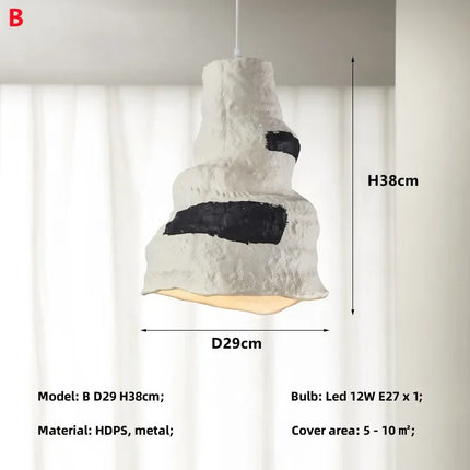 Suspension Wabi Sabi nordique E27 pour restaurant et salon — LZ4X9T2