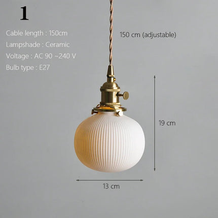 Suspension japonaise traditionnelle en céramique style nordique — LZ4G7T9