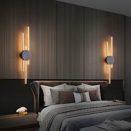 Applique murale LED en laiton minimaliste pour allée et restaurant — LZ4X9T1