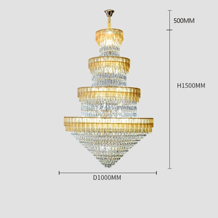 Lustre cristal design contemporain pour salon et hôtel — LZ4X9M