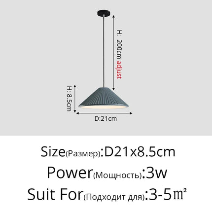 lustre led moderne en forme de chapeau pour éclairage intérieur